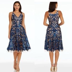 Dress the Population Blair Embellished Fit & Flare Cocktail Dress